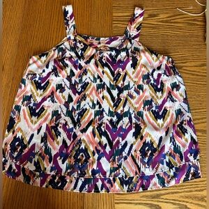 East Adeline Vibrant Multicolor Women's Tank Top with Layered Look Size 2X